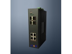 北京千兆環網式4光4電工業交換機廠