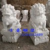 天安門蹲獅漢白玉雕刻石獅子廠家，曲陽石雕獅子定做，