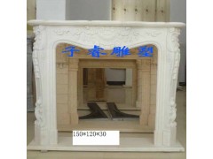 歐式風(fēng)格室內(nèi)裝飾石雕真火壁爐架，