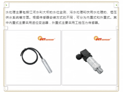 壓力傳感器在水處理行業的應用