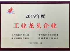 中控技術榮膺濱江區“2019年度工業龍頭企業”