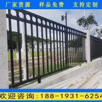 花都學校安全鐵藝圍欄 廠房黑色三橫梁護欄 烤漆鋅鋼護欄網廠