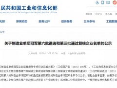 康斯特再次榮獲“制造業單項冠軍”認定