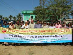 中國石油管道局孟加拉國承建項目助力當地臺風災后重建