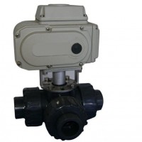 電動PVC三通球閥