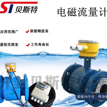 分體式電磁流量計四氟襯里耐高溫管