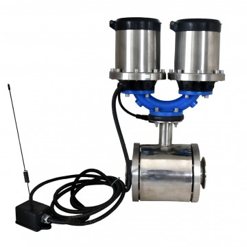 電磁水表無阻流件卡箍連接電池供電I